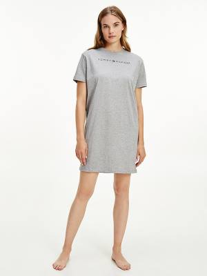 Tommy Hilfiger Original Half Sleeve Nightdress Ženske Pižama Siva | TH410OWI