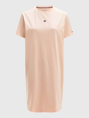 Tommy Hilfiger Original Half Sleeve Nightdress Ženske Pižama Roza | TH649TEK