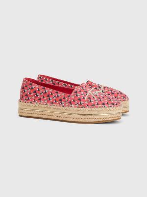 Tommy Hilfiger Printed Signature Logo Espadrilles Ženske Loafers Roza | TH271XJY