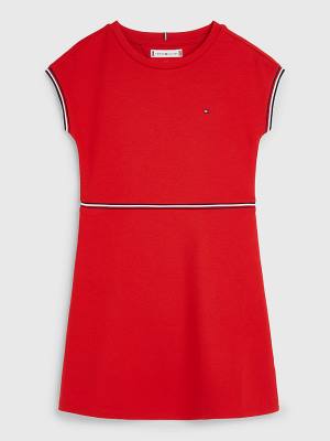 Tommy Hilfiger Punto Fit And Flare Dekleta Obleke Rdeča | TH740DVN