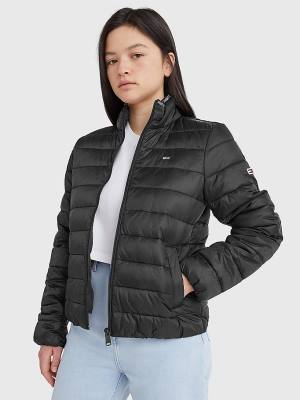 Tommy Hilfiger Quilted Zip-Thru Ženske Jakne Črna | TH581HNS