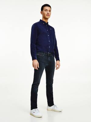 Tommy Hilfiger Scanton Slim Fit Black Faded Moški Kavbojke Denim | TH045AJD