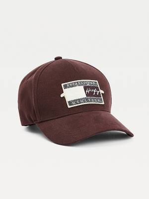 Tommy Hilfiger Signature Badge Cap Moški Kapa Rdeča | TH056ZLF