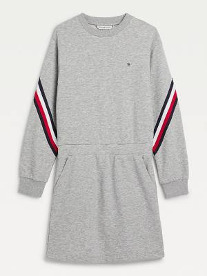 Tommy Hilfiger Signature Sweatshirt Dekleta Obleke Siva | TH348FHG