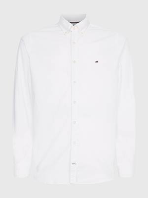 Tommy Hilfiger Slim Fit Oxford Moški Srajce Bela | TH071FSX