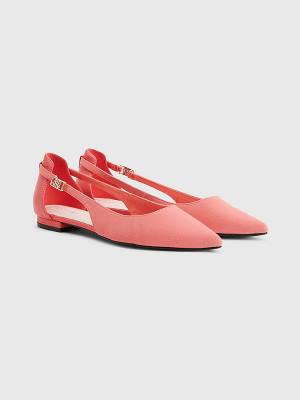 Tommy Hilfiger Slingback Pointed Ženske Balerina Rdeča | TH074UDW