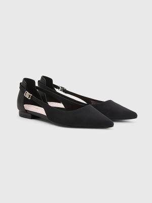 Tommy Hilfiger Slingback Pointed Ženske Balerina Črna | TH925EVT