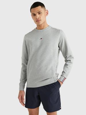 Tommy Hilfiger Sport Essential Organic Cotton Moški Pulover Siva | TH951CSO