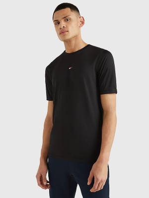 Tommy Hilfiger Sport Essential Slim Fit Recycled Moški Majice Črna | TH653MLX