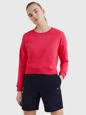 Tommy Hilfiger Sport Flag Relaxed Fit Ženske Pulover Roza | TH293UMG