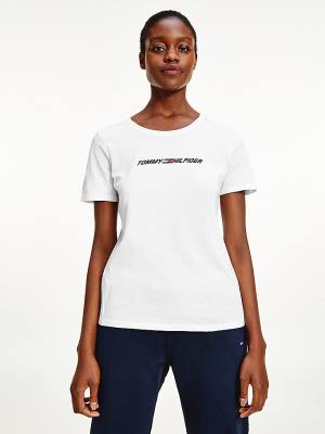 Tommy Hilfiger Sport Graphic Ženske Majice Bela | TH451XMT