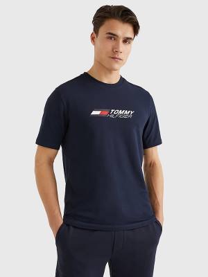 Tommy Hilfiger Sport TH Cool Essential Moški Majice Modra | TH123RKE