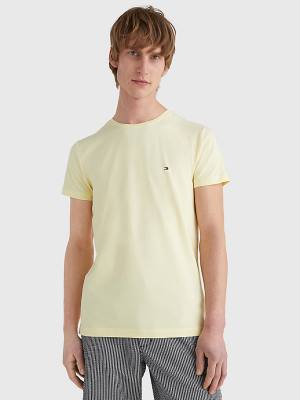 Tommy Hilfiger Stretch Organic Cotton Slim Fit Moški Majice Rumena | TH273CXZ