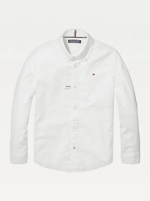 Tommy Hilfiger Stretch Oxford Fantje Srajce Bela | TH271CIV