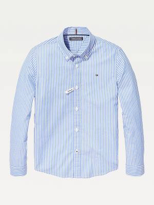 Tommy Hilfiger Stripe Oxford Shirt Dekleta Majice Modra | TH418GPY