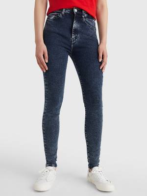 Tommy Hilfiger Sylvia High Rise Super Skinny Ženske Kavbojke Denim | TH352DTA