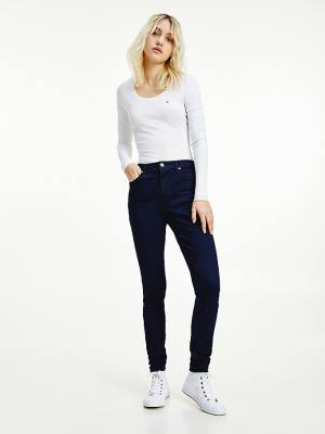 Tommy Hilfiger Sylvia High Rise Super Skinny Ženske Kavbojke Denim | TH493VMO