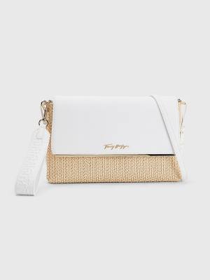 Tommy Hilfiger TH Modern Straw Clutch Ženske Torbice Bela | TH723SOX