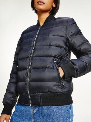 Tommy Hilfiger TH Protect Lightweight Filled Bomber Ženske Jakne Črna | TH710BKE