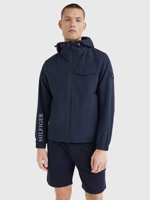 Tommy Hilfiger TH Tech Warm Hooded Moški Jakne Modra | TH239COY