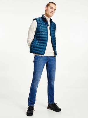 Tommy Hilfiger TH Warm Packable Padded Gilet Moški Plašč Modra | TH870BQA