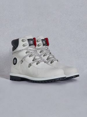 Tommy Hilfiger TOMMYXTIMBERLAND Waterproof Cleated Hiking Ženske Škornji Bela | TH068SJC