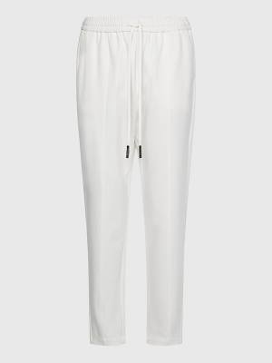 Tommy Hilfiger Tapered Joggers Ženske Hlače Bela | TH492LHW