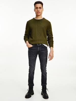 Tommy Hilfiger Textured Relaxed Fit Jumper Moški Puloverji Rjav | TH360ZAR