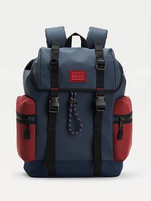 Tommy Hilfiger Tommy Badge Double Clip Backpack Moški Torbice Modra | TH537ACD