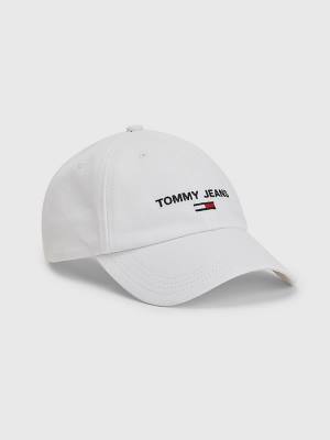 Tommy Hilfiger Tommy Jeans Flag Cap Moški Kapa Bela | TH504KNT