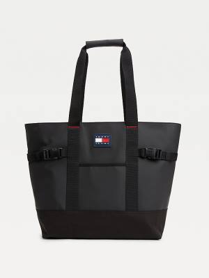 Tommy Hilfiger Urban Tommy Badge Tote Moški Torbice Črna | TH639NAO