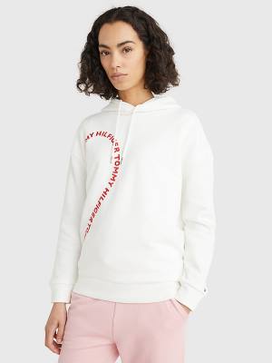 Tommy Hilfiger Valentines Heart Print Relaxed Fit Ženske Pulover s kapuco Bela | TH601VBO